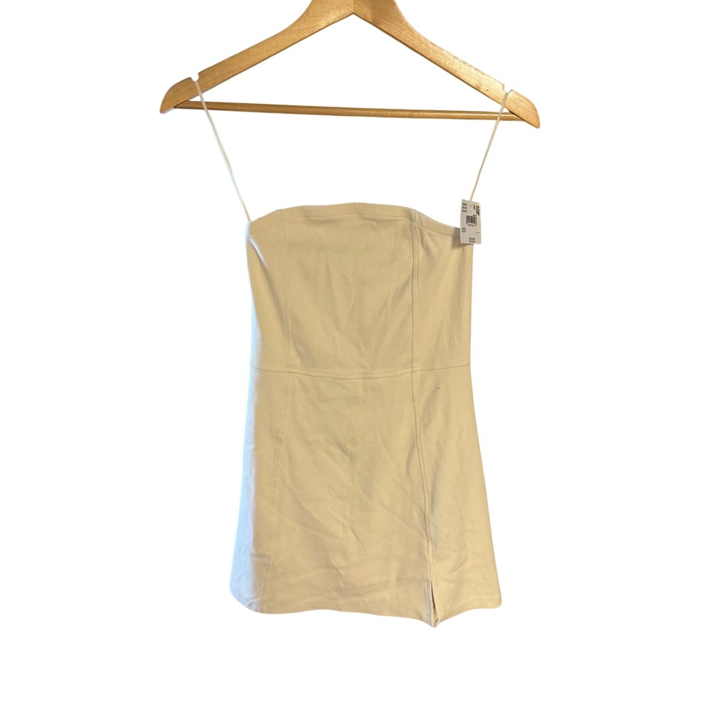 American Eagle Strapless Mini Dress w/attached shorts, cream, Casual Party XS